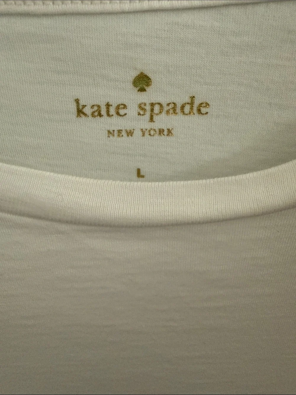 kate spade White Bee Embroidered Pocket Tee